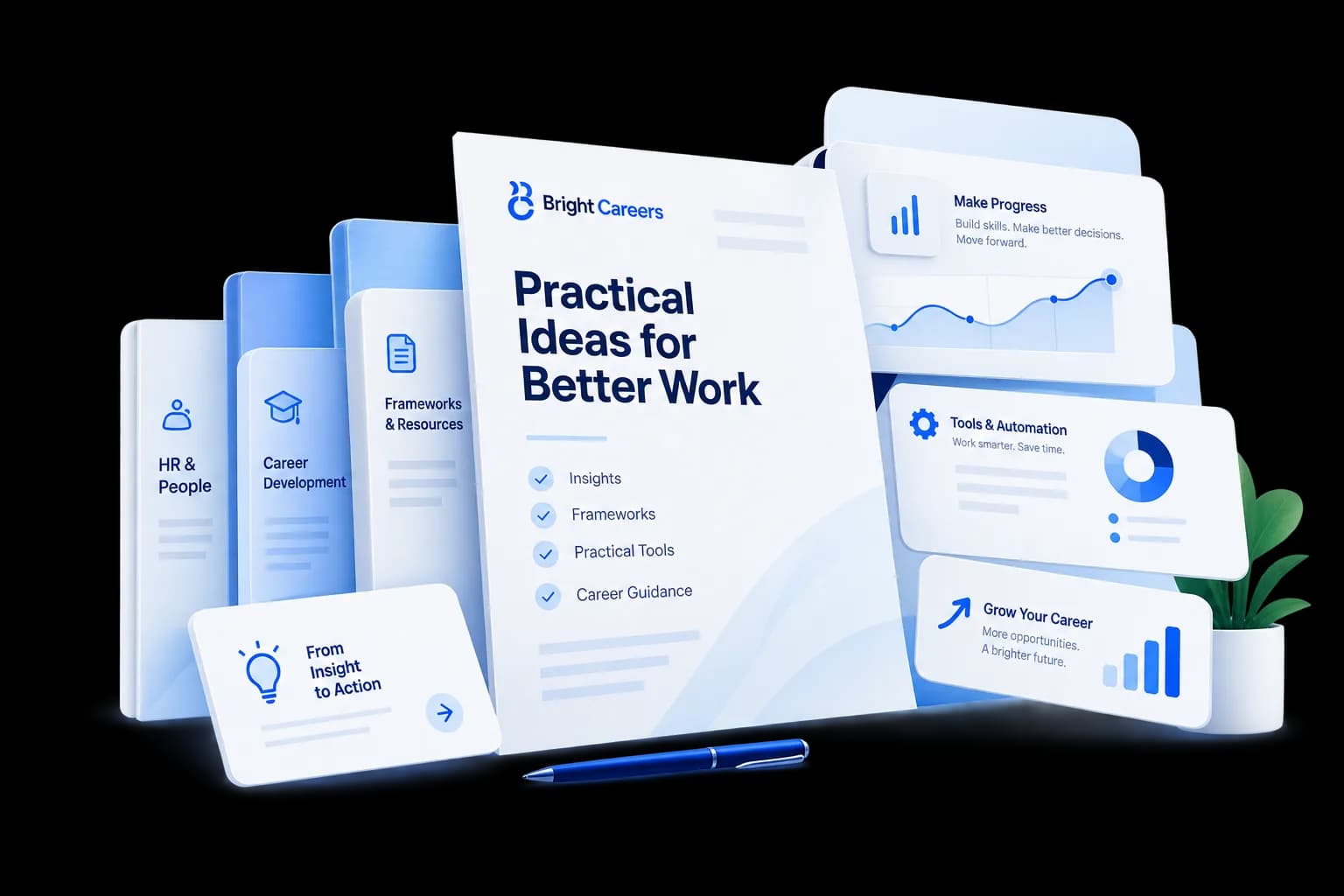 Bright Careers interconnected ecosystem of HR, career development, frameworks, resources, and tools